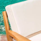 Christopher Knight Home Grenada Outdoor Acacia Wood Club Chairs with Cushions (Set of 4)
