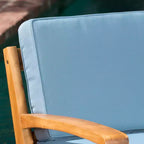 Christopher Knight Home Grenada Outdoor Acacia Wood Club Chairs with Cushions (Set of 4)