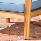 Christopher Knight Home Grenada Outdoor Acacia Wood Club Chairs with Cushions (Set of 4)