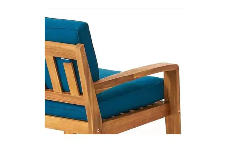 Christopher Knight Home Grenada Outdoor Acacia Wood Club Chairs with Cushions (Set of 4)