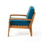 Christopher Knight Home Grenada Outdoor Acacia Wood Club Chairs with Cushions (Set of 4)