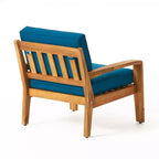 Christopher Knight Home Grenada Outdoor Acacia Wood Club Chairs with Cushions (Set of 4)