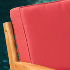 Christopher Knight Home Grenada Outdoor Acacia Wood Club Chairs with Cushions (Set of 4)