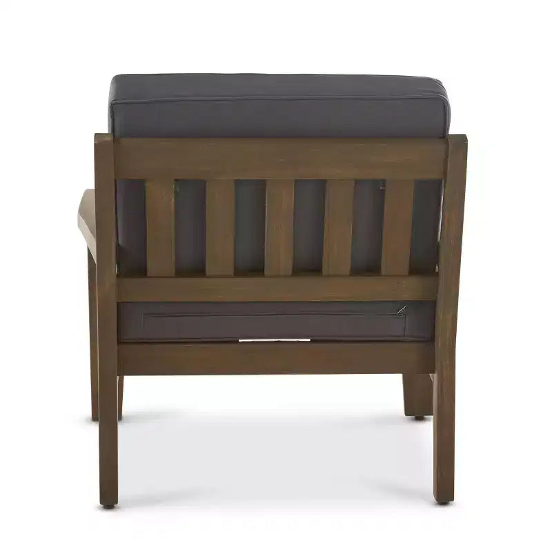 Christopher Knight Home Grenada Outdoor Acacia Wood Club Chairs with Cushions (Set of 4)