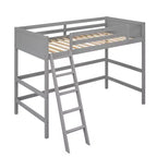 Whisen 79.5''L  41.8''W Modern Design Solid Wood Twin Size Loft Bed with Ladder, Healthy and Comfortable