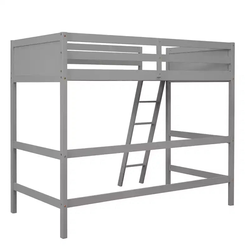 Whisen 79.5''L  41.8''W Modern Design Solid Wood Twin Size Loft Bed with Ladder, Healthy and Comfortable