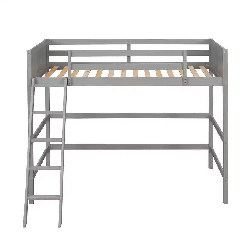 Whisen 79.5''L  41.8''W Modern Design Solid Wood Twin Size Loft Bed with Ladder, Healthy and Comfortable