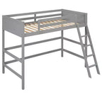 Whisen 79.5''L  41.8''W Modern Design Solid Wood Twin Size Loft Bed with Ladder, Healthy and Comfortable