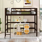 Whisen 79.5''L  41.8''W Modern Design Solid Wood Twin Size Loft Bed with Ladder, Healthy and Comfortable