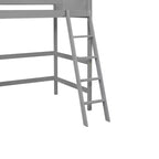 Whisen 79.5''L  41.8''W Modern Design Solid Wood Twin Size Loft Bed with Ladder, Healthy and Comfortable