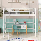 Whisen 79.5''L  41.8''W Modern Design Solid Wood Twin Size Loft Bed with Ladder, Healthy and Comfortable
