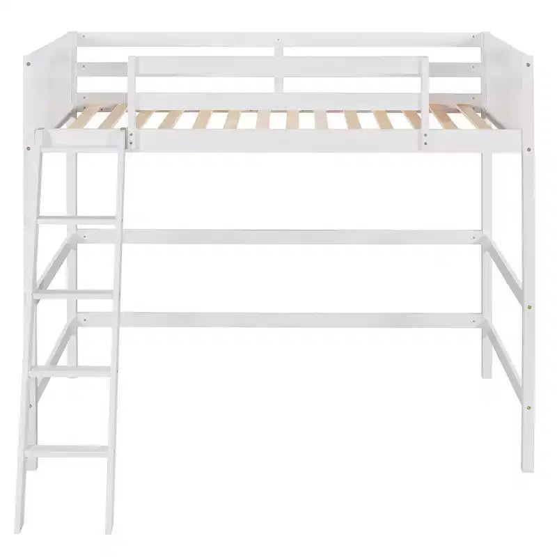 Whisen 79.5''L  41.8''W Modern Design Solid Wood Twin Size Loft Bed with Ladder, Healthy and Comfortable