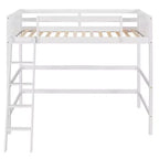 Whisen 79.5''L  41.8''W Modern Design Solid Wood Twin Size Loft Bed with Ladder, Healthy and Comfortable