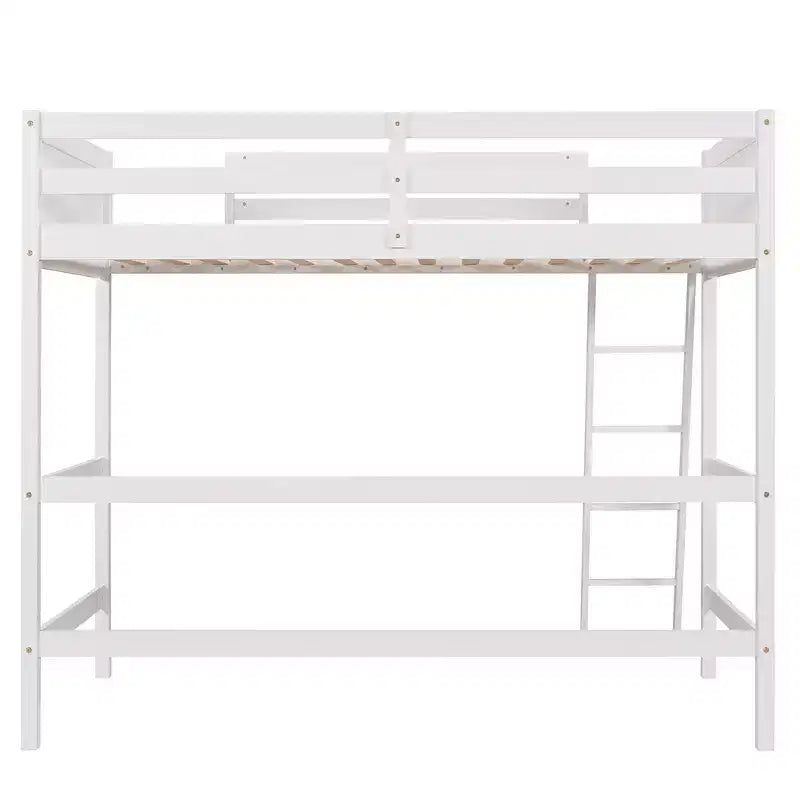 Whisen 79.5''L  41.8''W Modern Design Solid Wood Twin Size Loft Bed with Ladder, Healthy and Comfortable