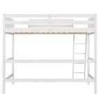 Whisen 79.5''L  41.8''W Modern Design Solid Wood Twin Size Loft Bed with Ladder, Healthy and Comfortable