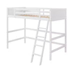 Whisen 79.5''L  41.8''W Modern Design Solid Wood Twin Size Loft Bed with Ladder, Healthy and Comfortable