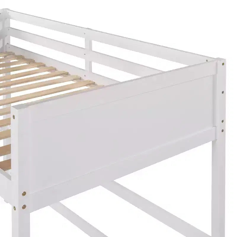 Whisen 79.5''L  41.8''W Modern Design Solid Wood Twin Size Loft Bed with Ladder, Healthy and Comfortable