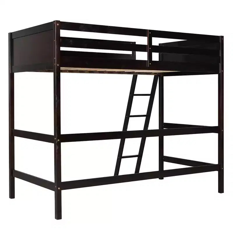 Whisen 79.5''L  41.8''W Modern Design Solid Wood Twin Size Loft Bed with Ladder, Healthy and Comfortable