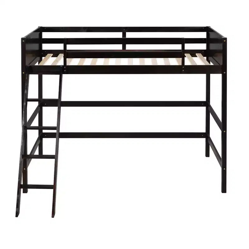 Whisen 79.5''L  41.8''W Modern Design Solid Wood Twin Size Loft Bed with Ladder, Healthy and Comfortable