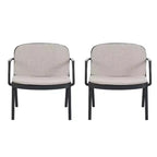 Poltrona da club da esterno Christopher Knight Home Gudrun in polipropilene con cuscino resistente all'acqua (set di 2)