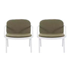 Poltrona da club da esterno Christopher Knight Home Gudrun in polipropilene con cuscino resistente all'acqua (set di 2)