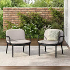 Poltrona da club da esterno Christopher Knight Home Gudrun in polipropilene con cuscino resistente all'acqua (set di 2)