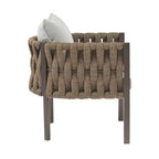 Christopher Knight Home Efraim Patio Rope Weaving Metal Club Chair with Cushion (Set of 2)