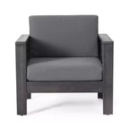 GDFStudio Rabun Outdoor Acacia Wood Club Chairs with Cushions