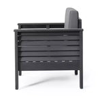 GDFStudio Rabun Outdoor Acacia Wood Club Chairs with Cushions