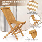 Set di 2/4 sedie da patio Costway con seduta e schienale a doghe, nessun montaggio richiesto, per bordo piscina