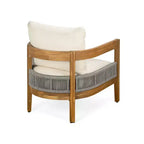 Christopher Knight Home Fawn, poltrona club moderna da esterno in legno di acacia con cuscini (set da 2), beige/teak