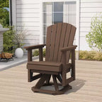 HYLEORY Adirondack Swivel Rocking Glider Chair, HDPE Resin Rocking Glider Chair