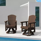 HYLEORY Adirondack Swivel Rocking Glider Chair, HDPE Resin Rocking Glider Chair