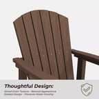 HYLEORY Adirondack Swivel Rocking Glider Chair, HDPE Resin Rocking Glider Chair