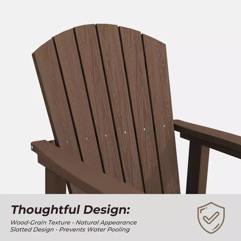 HYLEORY Adirondack Swivel Rocking Glider Chair, HDPE Resin Rocking Glider Chair