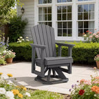HYLEORY Adirondack Swivel Rocking Glider Chair, HDPE Resin Rocking Glider Chair