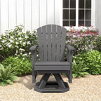 HYLEORY Adirondack Swivel Rocking Glider Chair, HDPE Resin Rocking Glider Chair