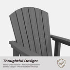 HYLEORY Adirondack Swivel Rocking Glider Chair, HDPE Resin Rocking Glider Chair