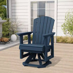 HYLEORY Adirondack Swivel Rocking Glider Chair, HDPE Resin Rocking Glider Chair