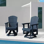HYLEORY Adirondack Swivel Rocking Glider Chair, HDPE Resin Rocking Glider Chair