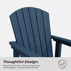 HYLEORY Adirondack Swivel Rocking Glider Chair, HDPE Resin Rocking Glider Chair