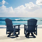 HYLEORY Adirondack Swivel Rocking Glider Chair, HDPE Resin Rocking Glider Chair