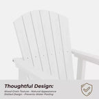 HYLEORY Adirondack Swivel Rocking Glider Chair, HDPE Resin Rocking Glider Chair