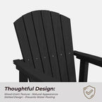HYLEORY Adirondack Swivel Rocking Glider Chair, HDPE Resin Rocking Glider Chair