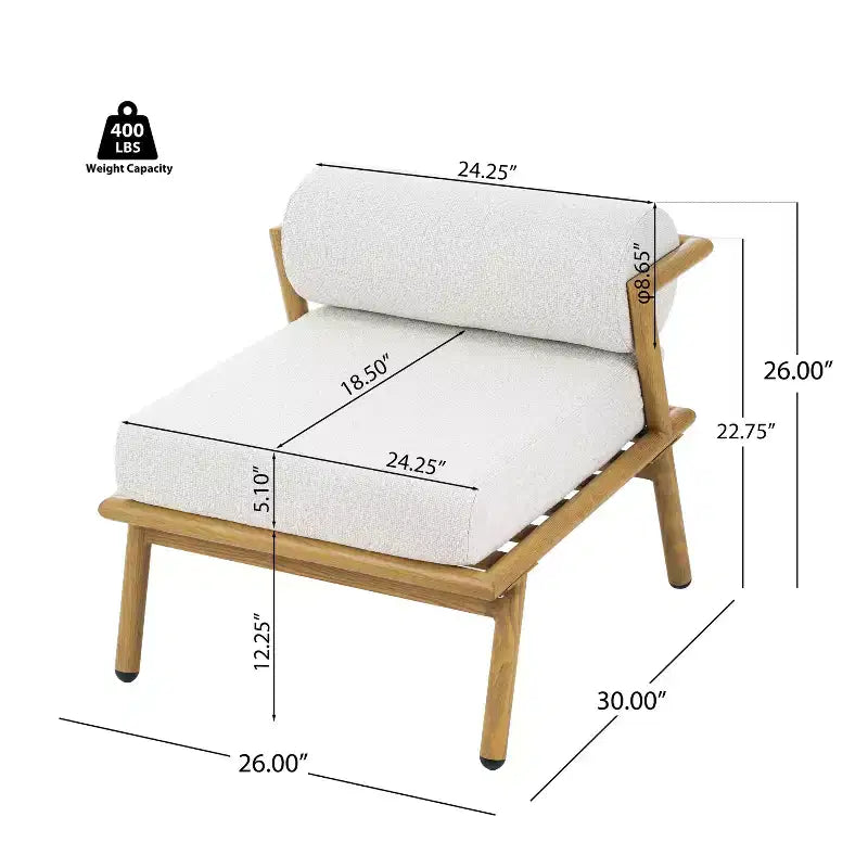 Christopher Knight Home Gretel Outdoor Modern Iron Upholstered Armless Club Chair (Set of 2)