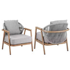 Christopher Knight Home Ove Outdoor Rope Weave Metal Club Chair with Cushion