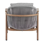 Christopher Knight Home Ove Outdoor Rope Weave Metal Club Chair with Cushion