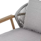 Christopher Knight Home Ove Outdoor Rope Weave Metal Club Chair with Cushion