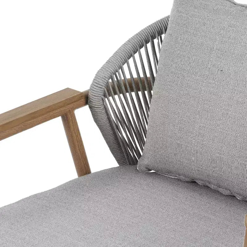 Christopher Knight Home Ove Outdoor Rope Weave Metal Club Chair with Cushion