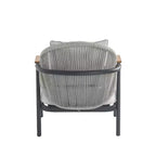 Christopher Knight Home Ove Outdoor Rope Weave Metal Club Chair with Cushion